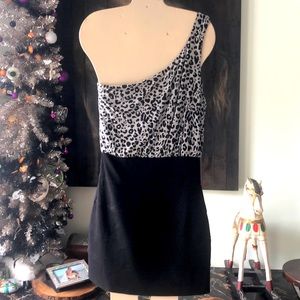 One shoulder fitted dress